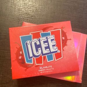 glamlite unused with box icee cherry palette
